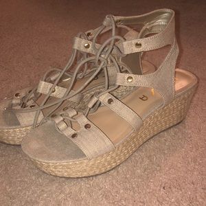 Unisa lace up platform espadrille sandals
